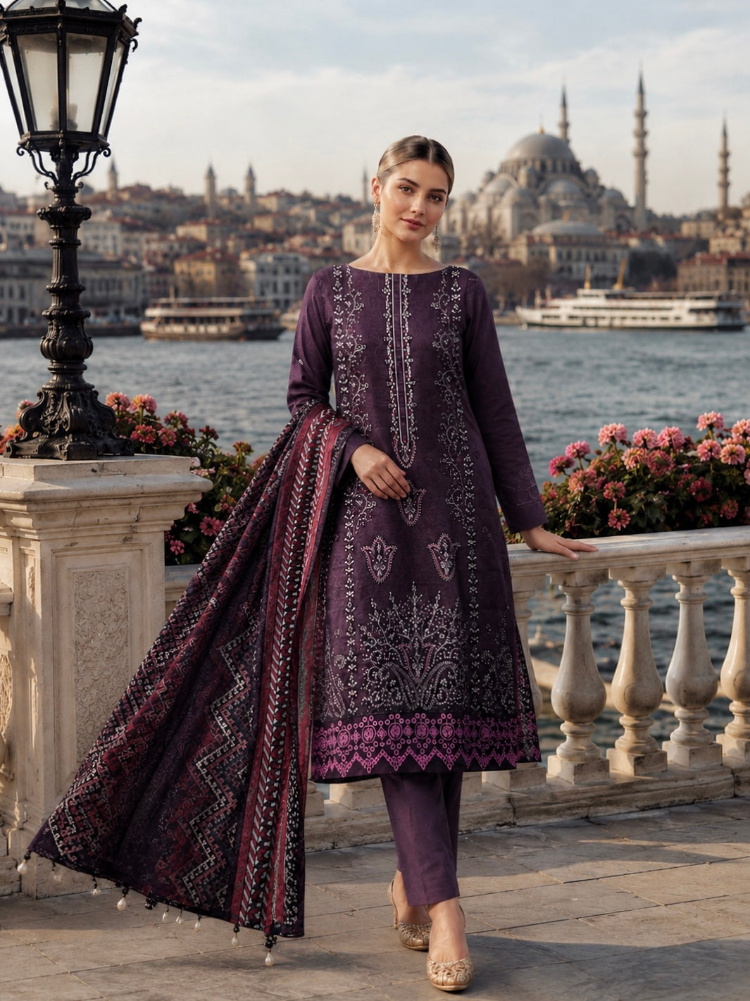 Signature Embroidery Lawn 3 PC | P3P | Unstitched