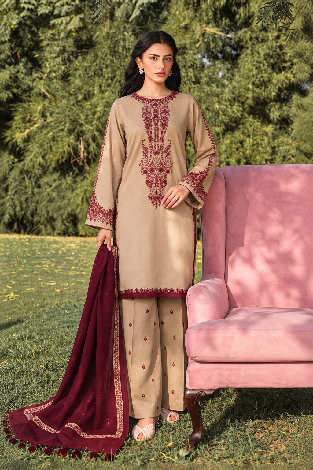 AMALIA | Unstitched Suit 3 Pcs